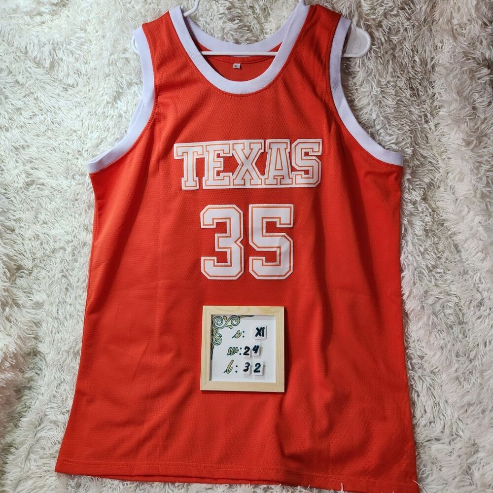 Kevin Durant Texas Basketball Jersey XL Orange White Autographed with Authentica